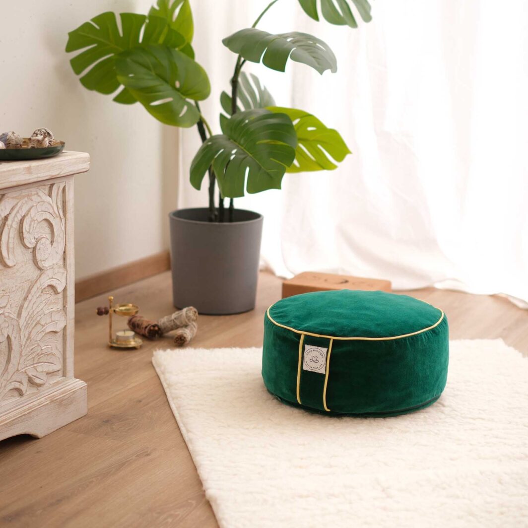 Coussin de yoga et méditation Velours uni – Image 3