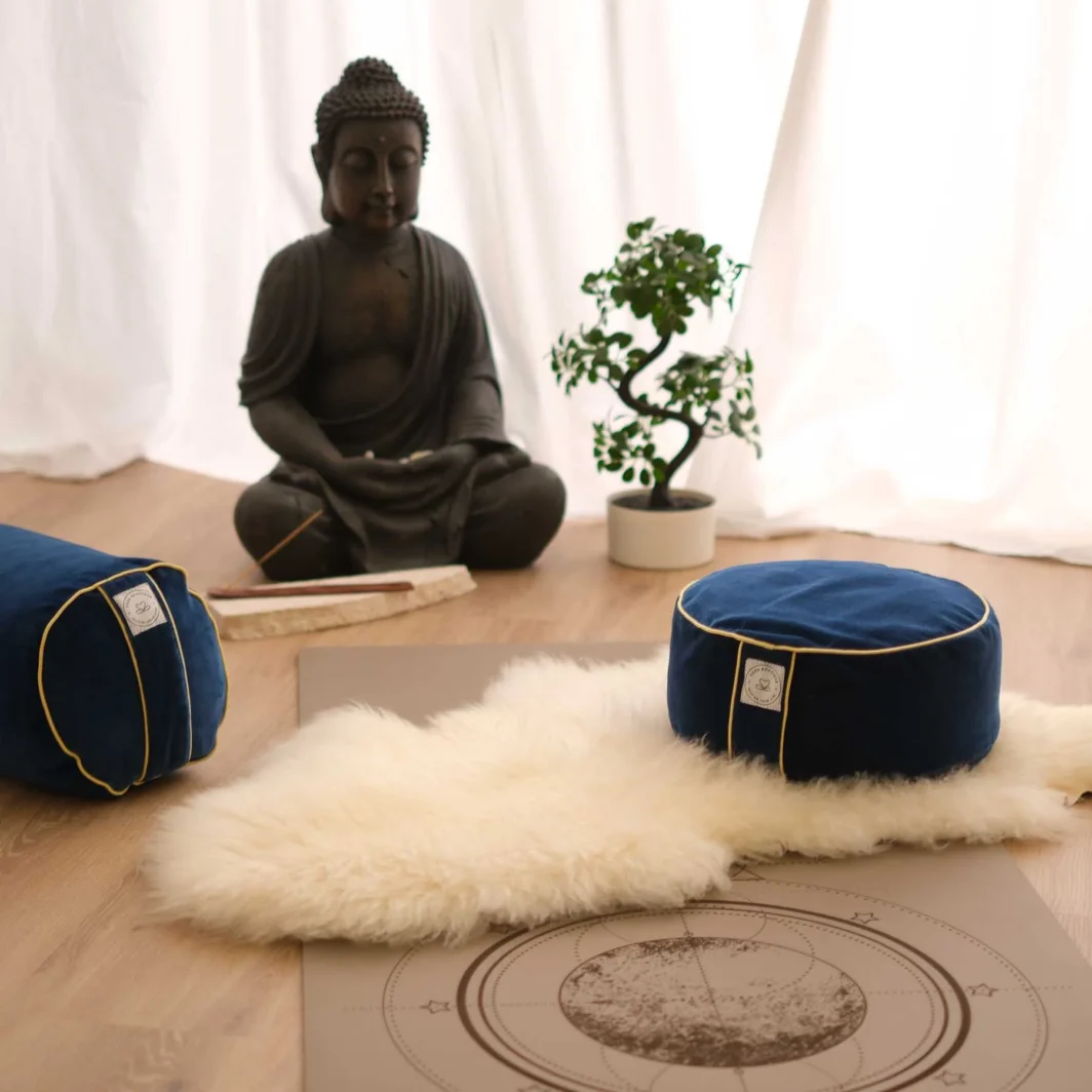 Coussin de yoga et méditation Velours uni – Image 7