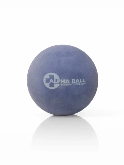 balle pour auto massage grise avec texte therapy ball yoga tune up