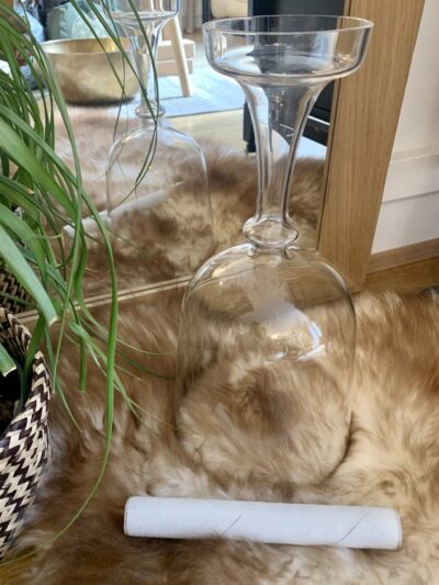 Bol Chantant Calice en Cristal avec Pied | 21 cm