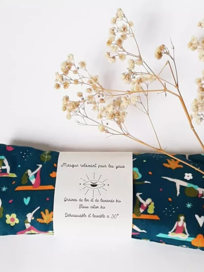 Coussin pour les yeux en tissu coton avec des motifs imprimés Les Carollaises