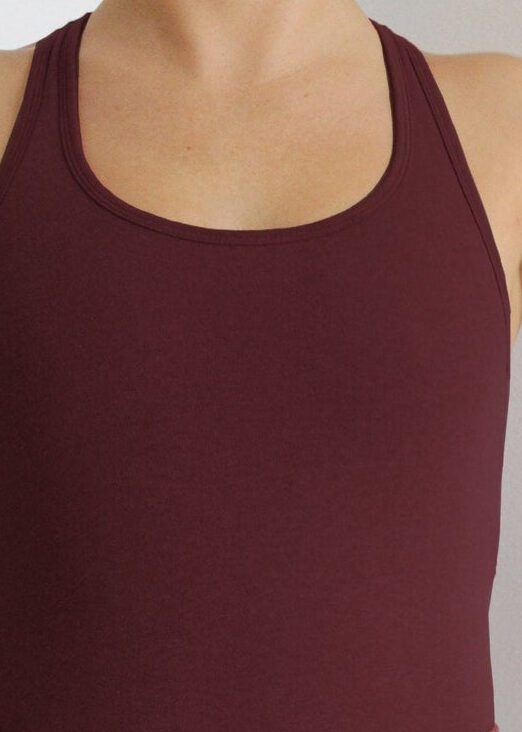 Débardeur bordeaux à col rond