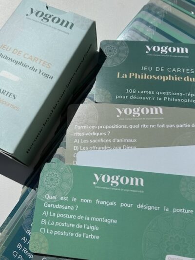 Jeu de 108 cartes en carton sur le thème de la philosophie du yoga par Yogom