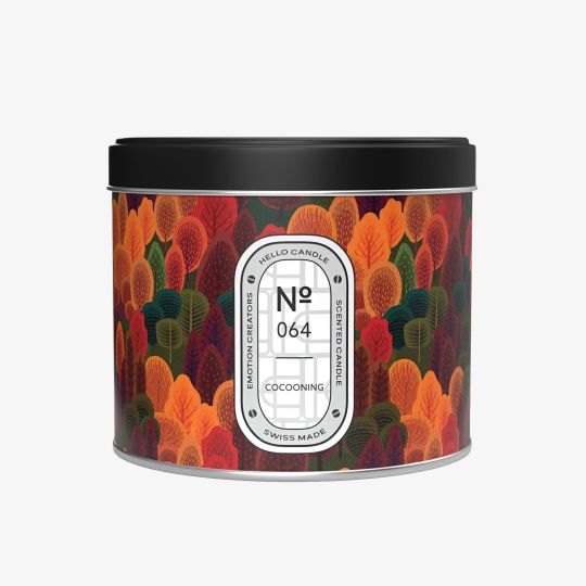 Bougie parfumée cocooning en boîte décorative colorée