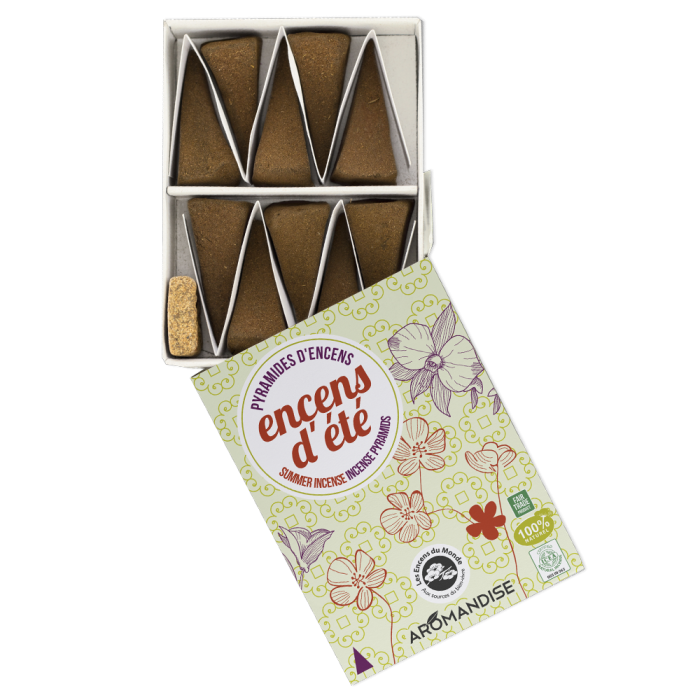Boîte d'encens d'été en pyramides AROMANDISE