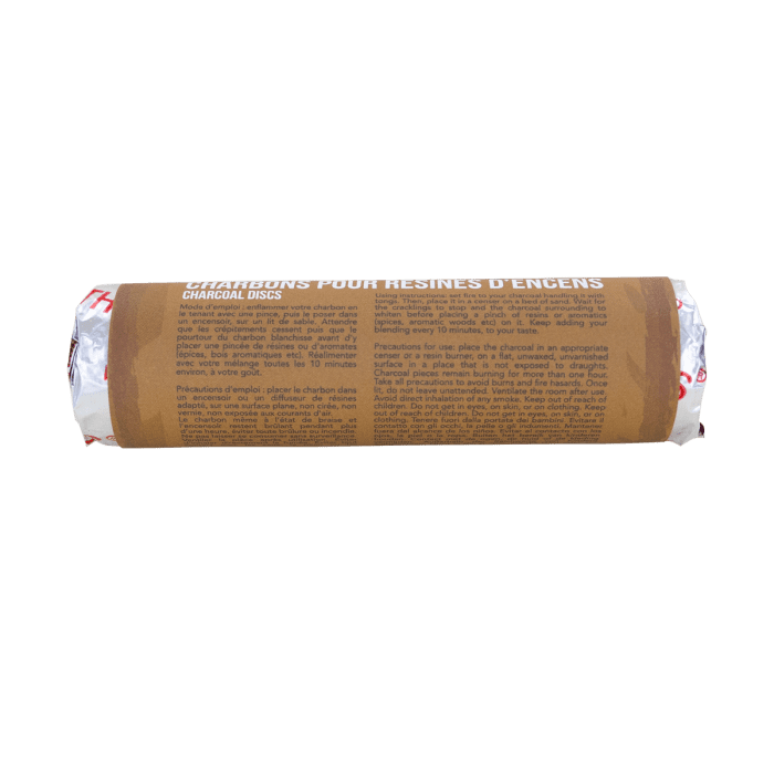 Rouleau de charbons pour résines d'encens