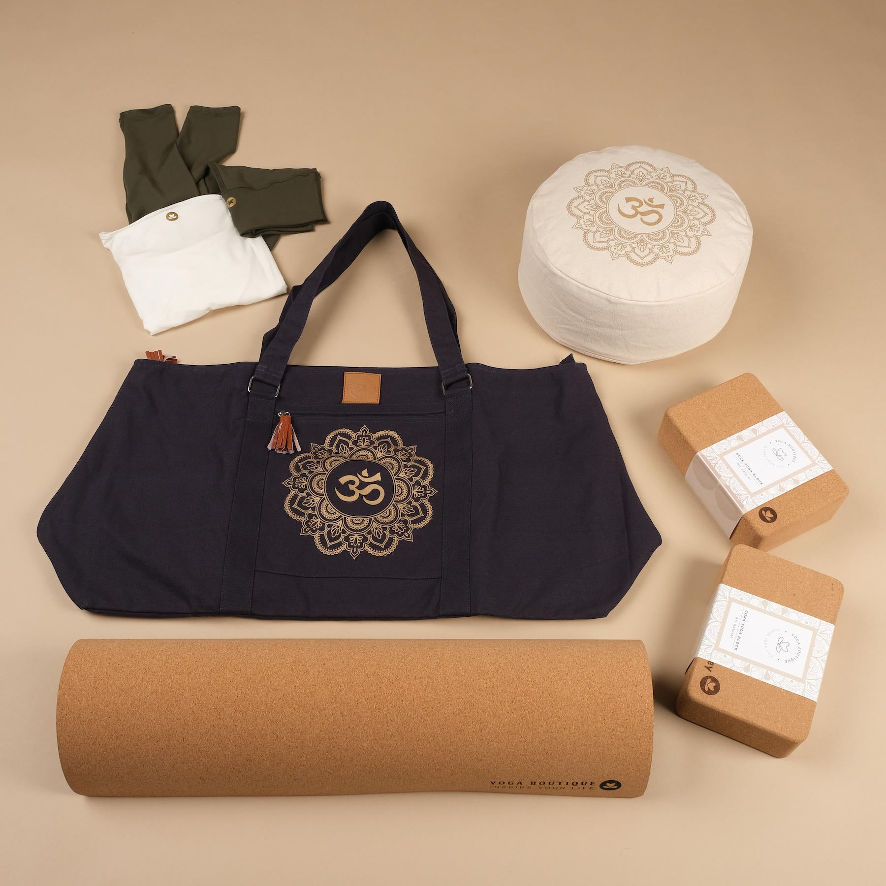 Ensemble d’accessoires de yoga écologiques
