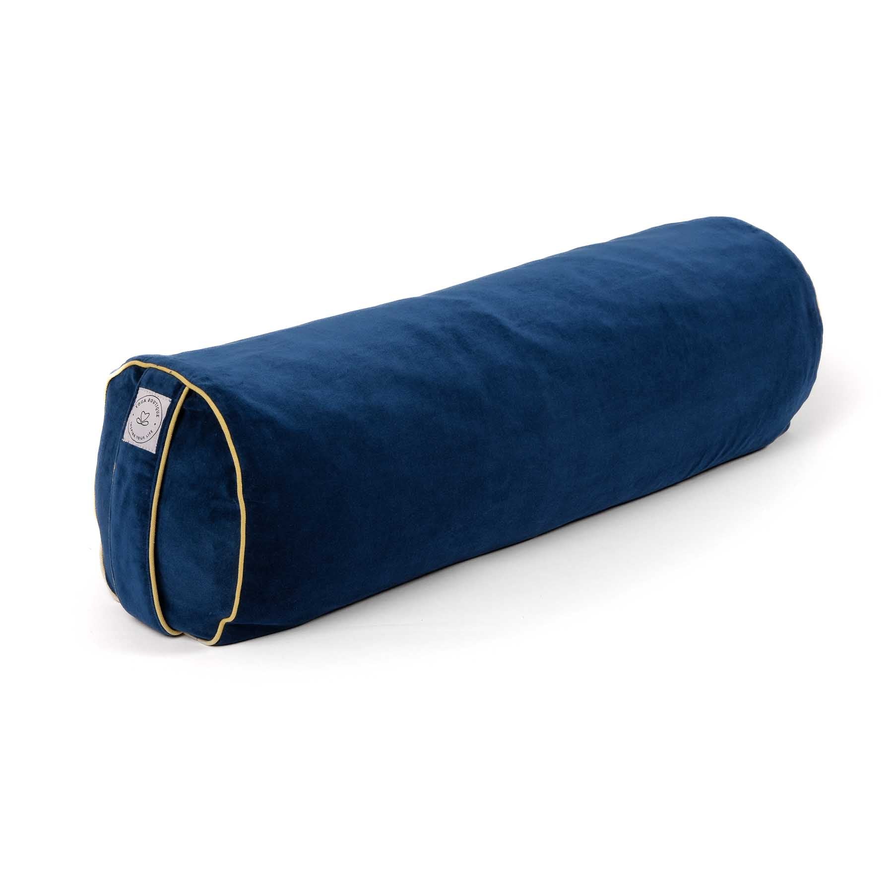 yoga bolster velvet navy