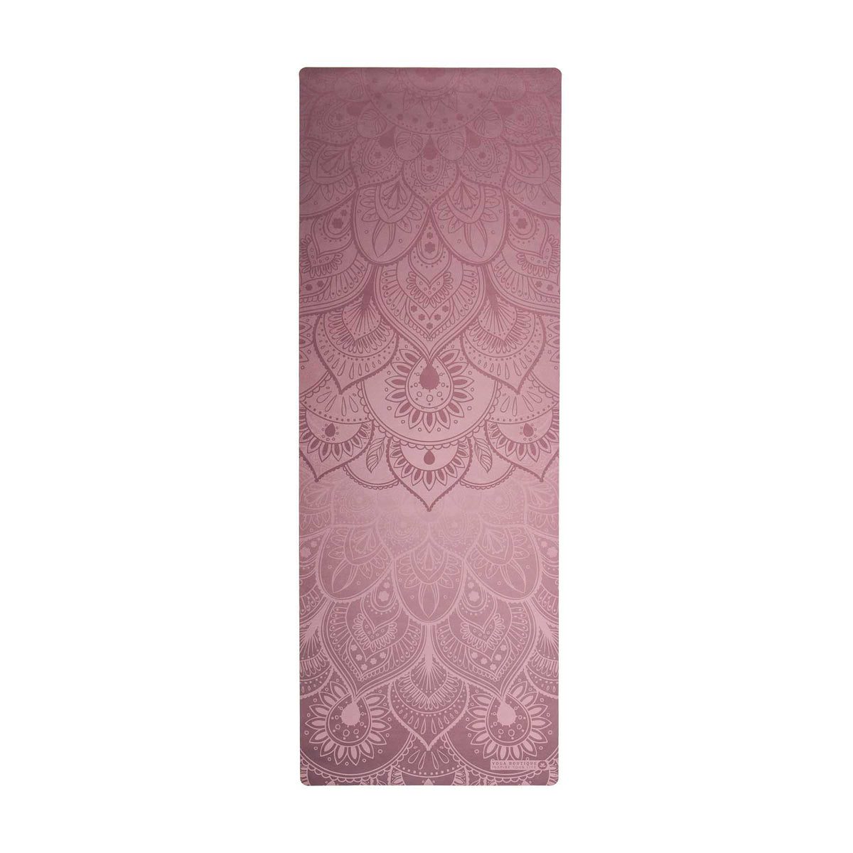 Tapis de yoga rose avec motifs mandala
