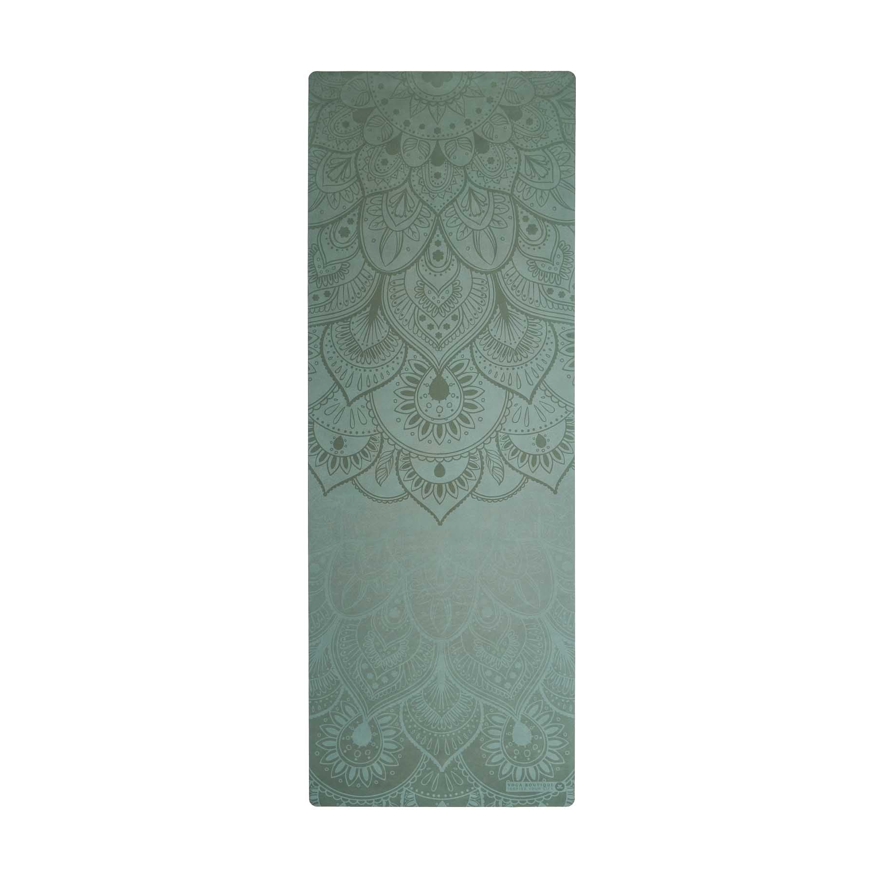Tapis de yoga vert motif mandala