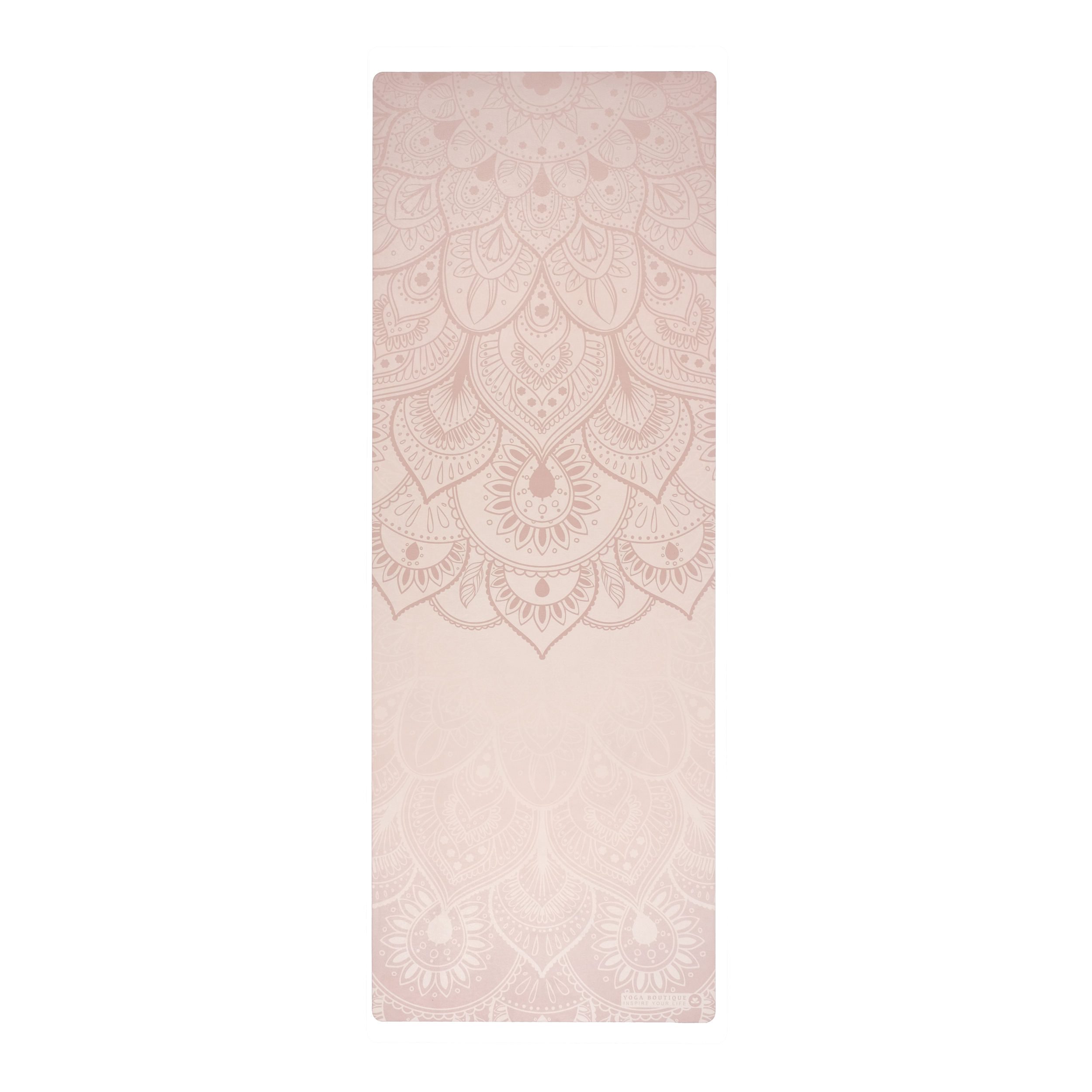 Tapis de yoga rose avec motifs mandala