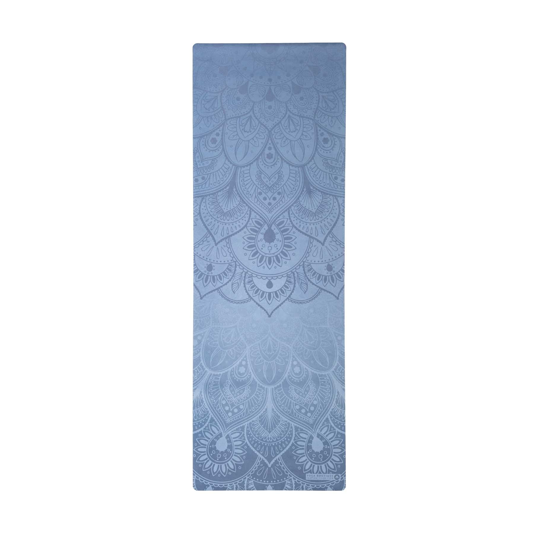 Tapis de yoga bleu à motif mandala