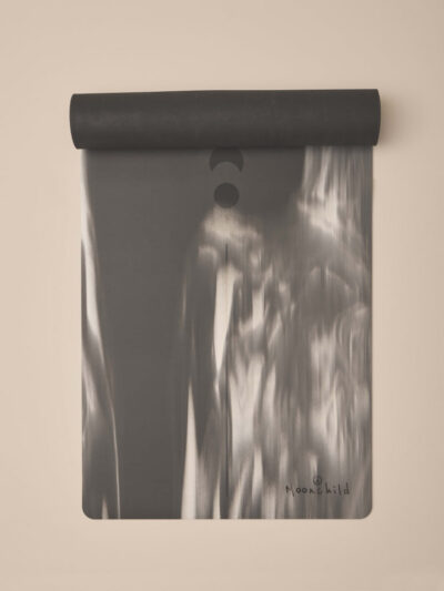 Tapis de yoga Melange Mat antidérapant noir et blanc de Moonchild