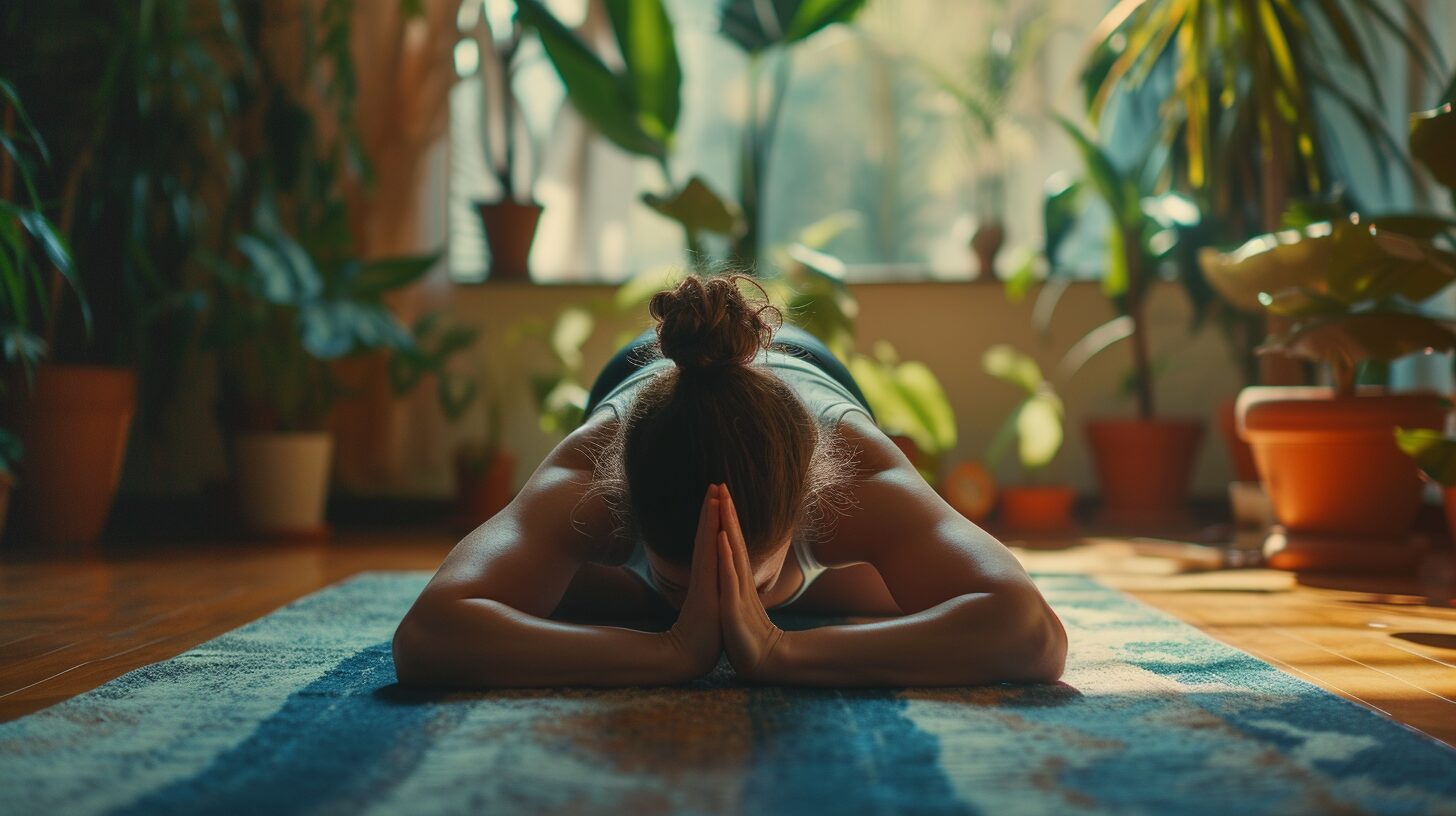 Des femmes de dos pratiquent de yoga en groupe avec des vetements confortables et des materieux durables