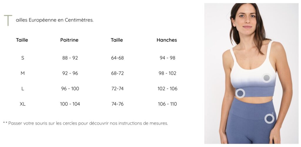 Guide tailles Yoga Searcher