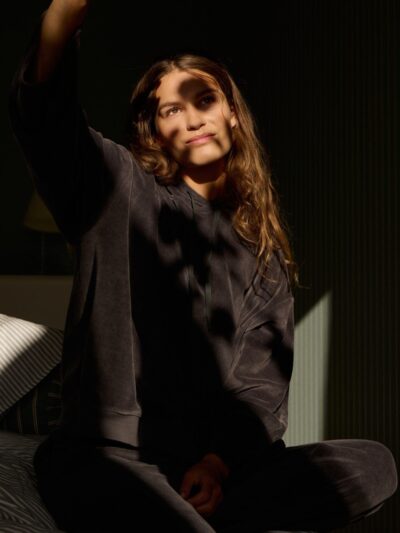 Sweat à Capuche en Velours | Cosmos